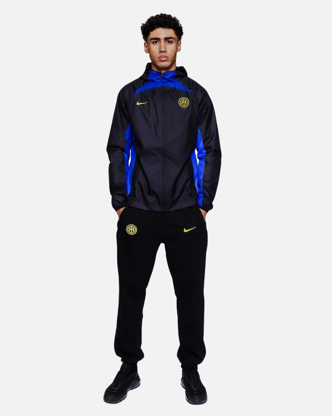 Inter Milan AWF Windbreaker Jacket 2023/2024 - Black/Blue/Yellow