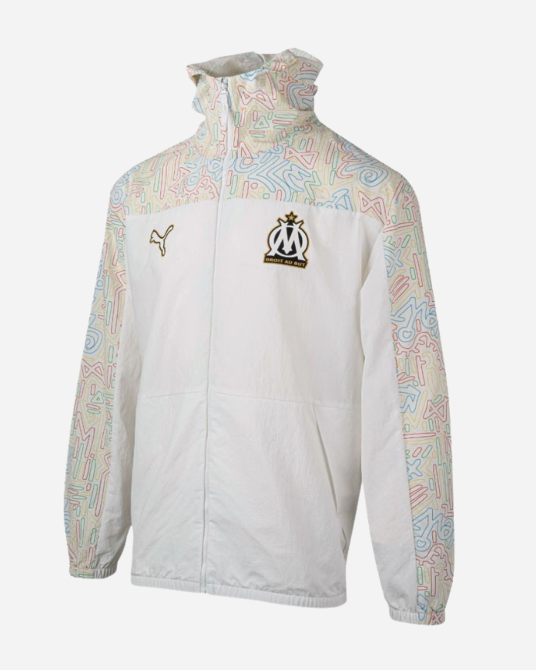 Veste Coupe-Vent OM x Africa 2024 - Blanc/Multicolore