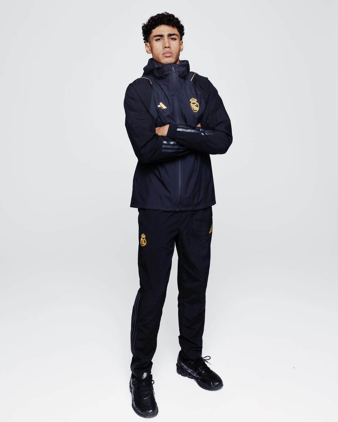 Giacca a vento Real Madrid 2023/2024 - Grigio/Nero/Oro