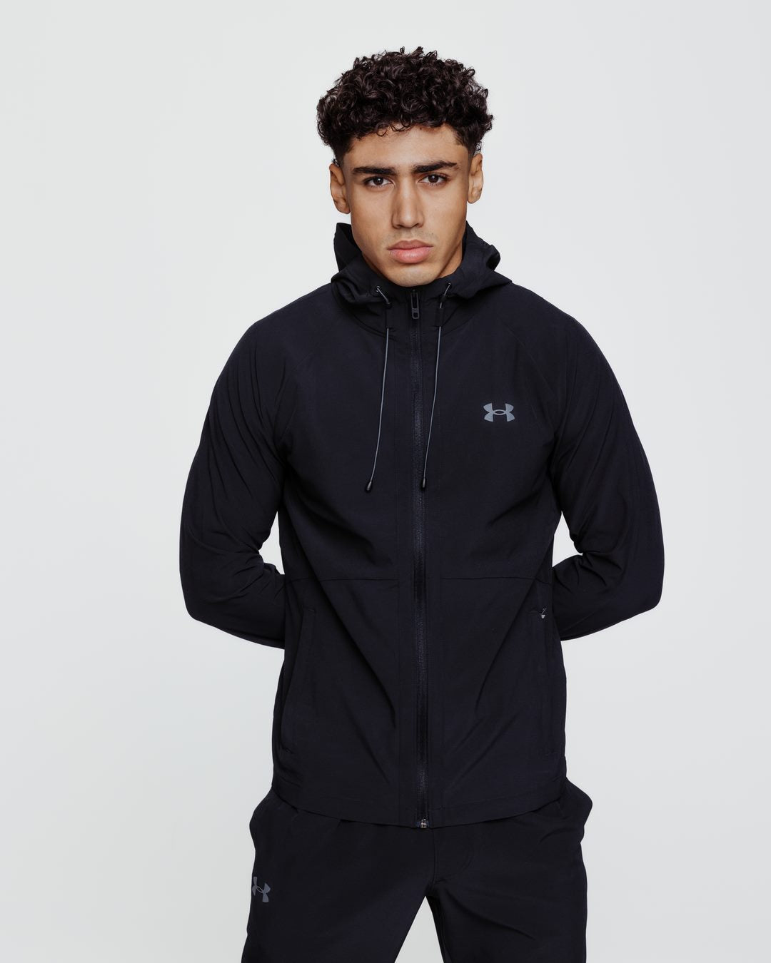 Under Armor Stretch Woven Windbreaker Jacket - Black – Footkorner