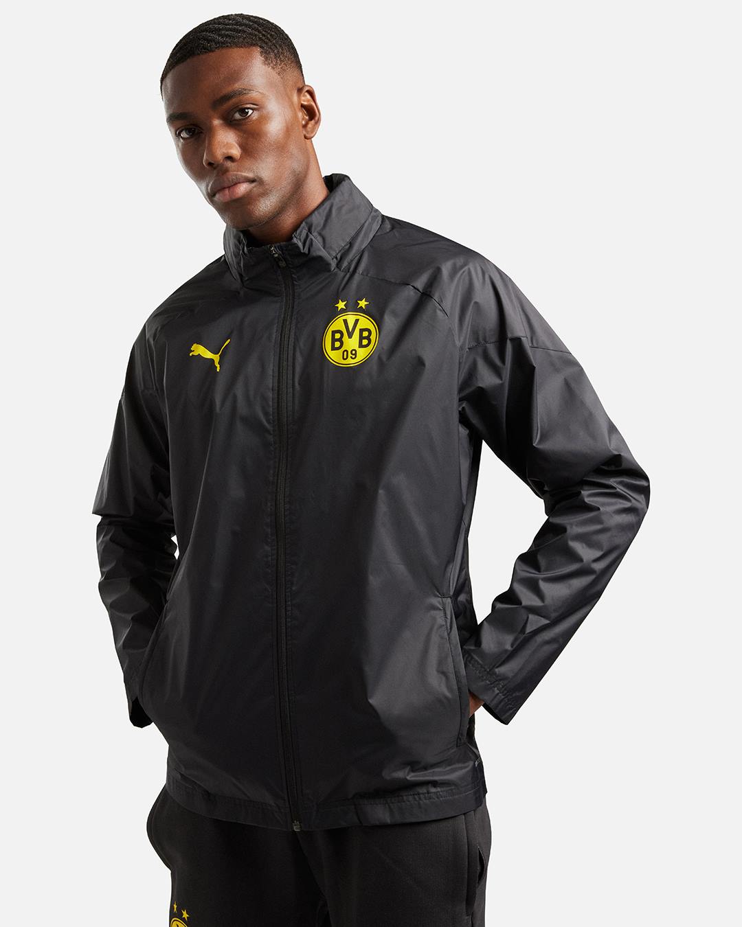 Veste de survêtement Dortmund 2023/2024 - Noir/Jaune