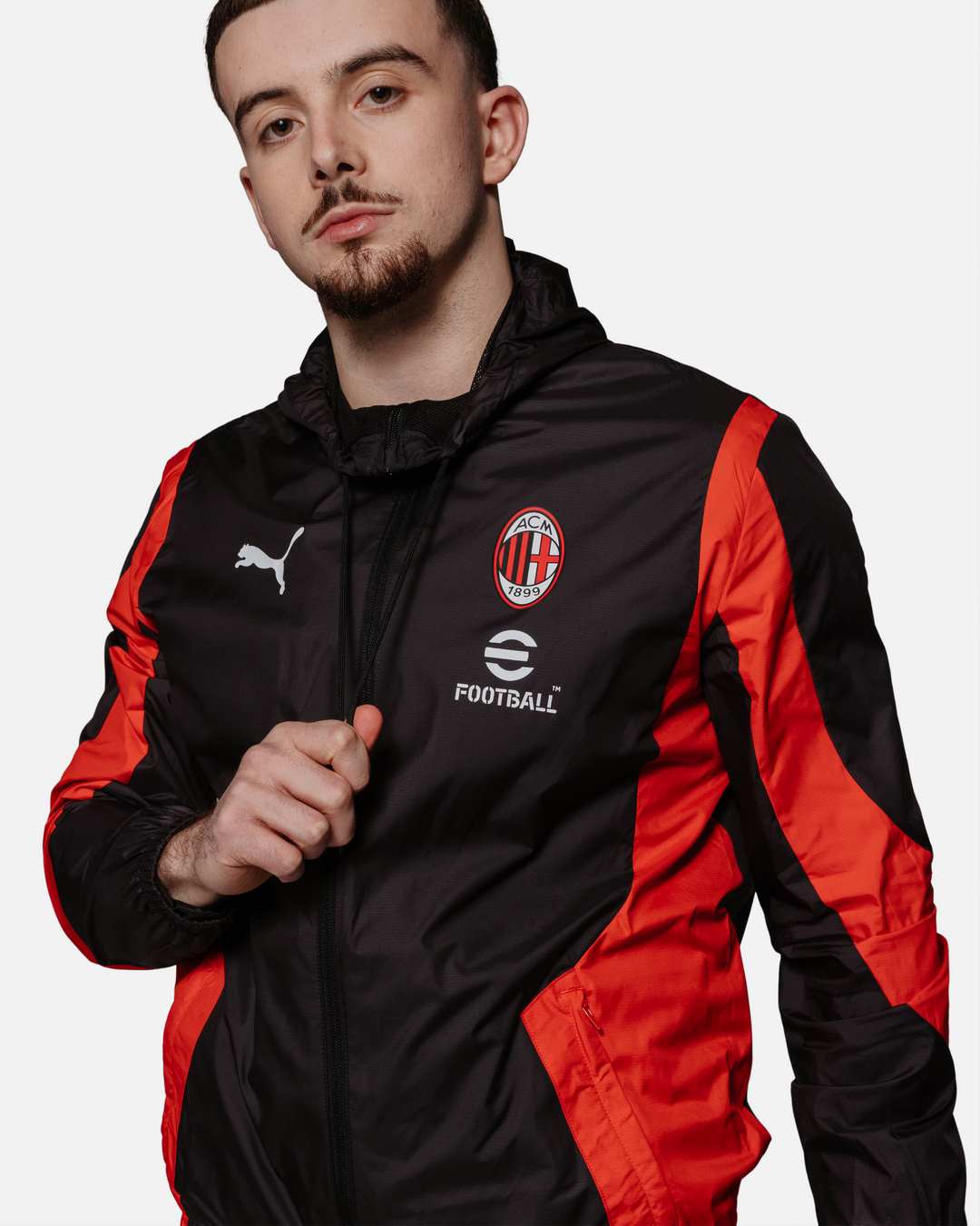 AC Milan Track Jacket - Black/Red