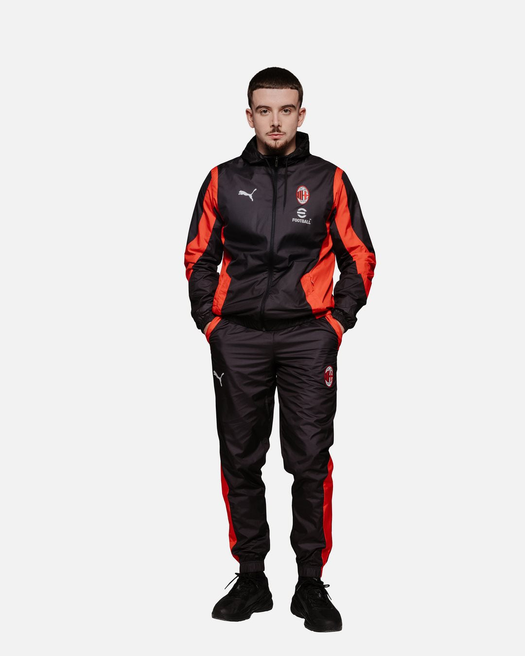 AC Milan Track Jacket - Black/Red