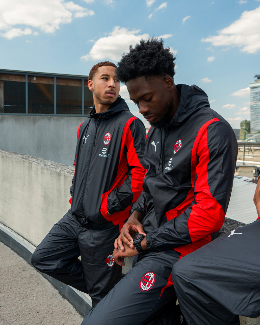 AC Milan Track Jacket - Black/Red