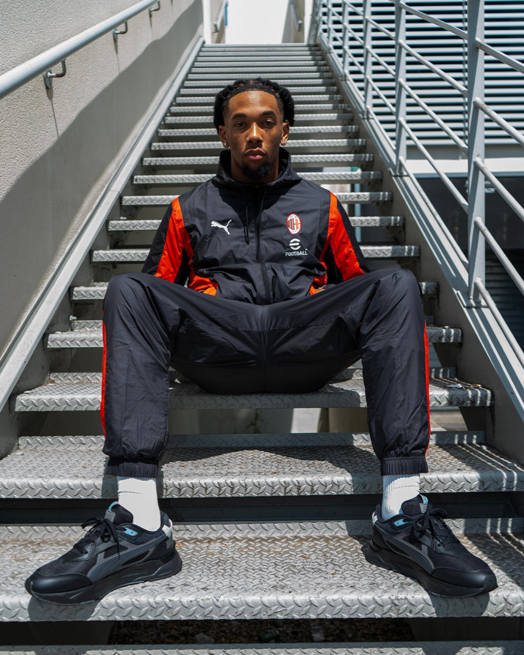 AC Milan Track Jacket - Black/Red