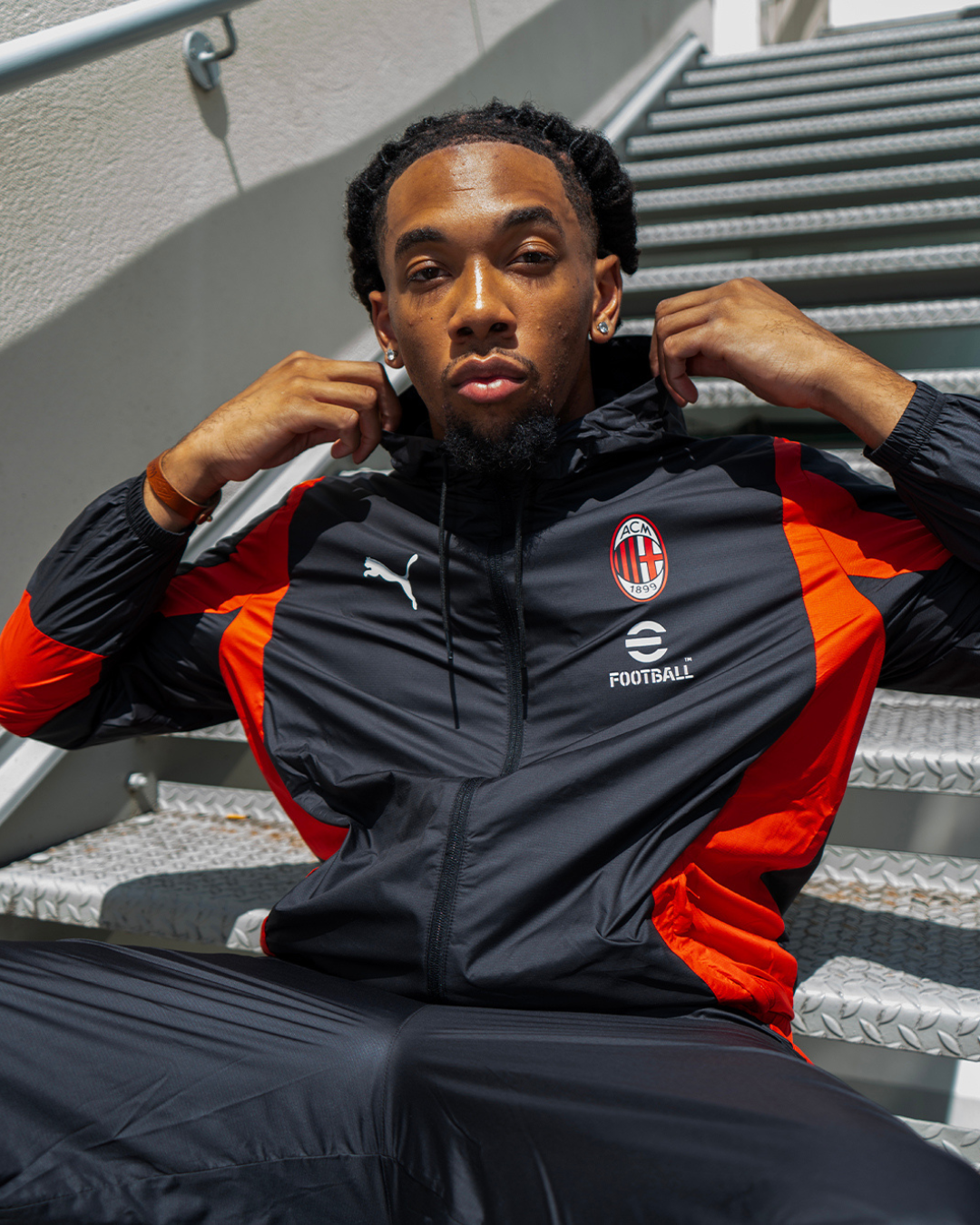 AC Milan Track Jacket - Black/Red