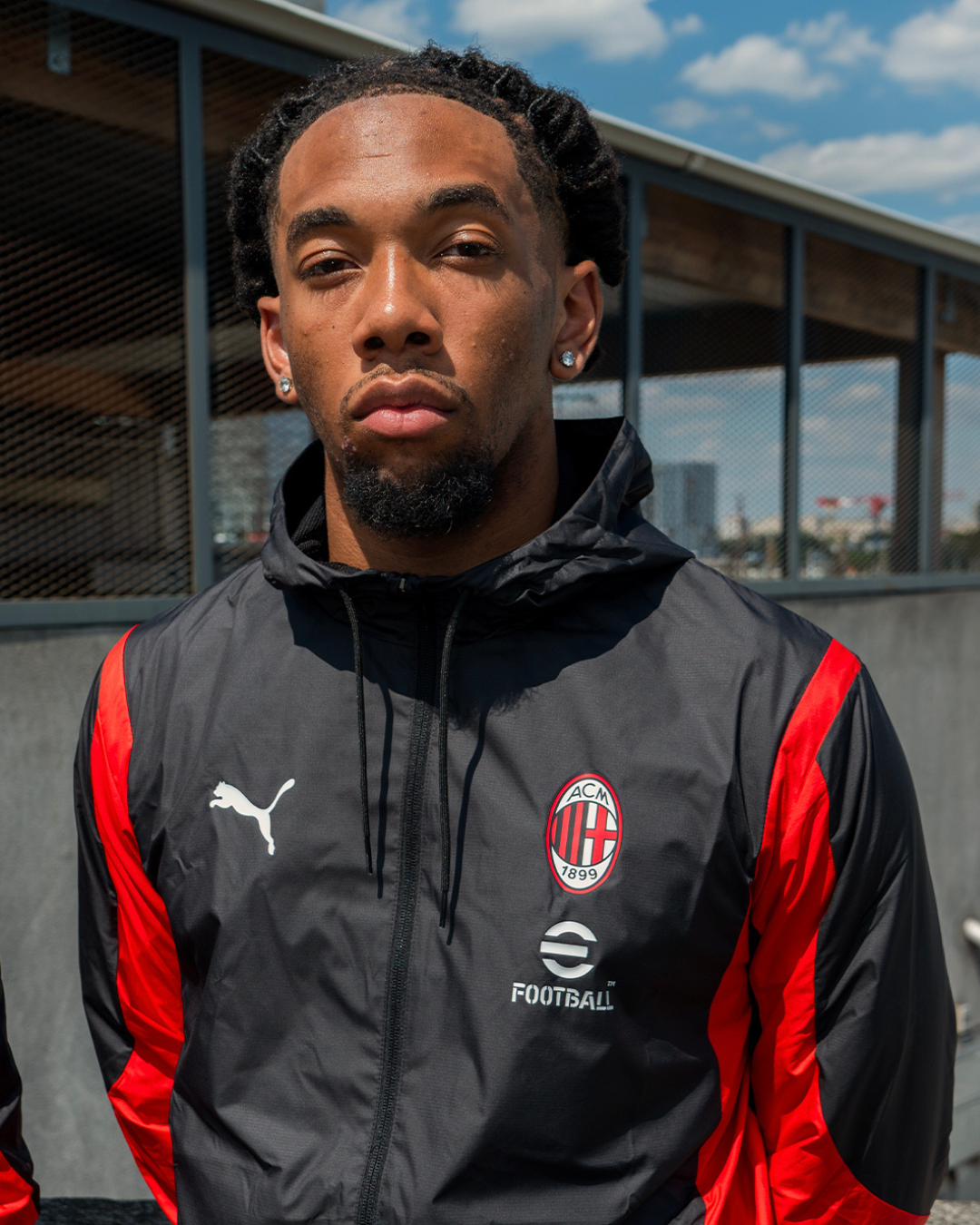 AC Milan Track Jacket - Black/Red