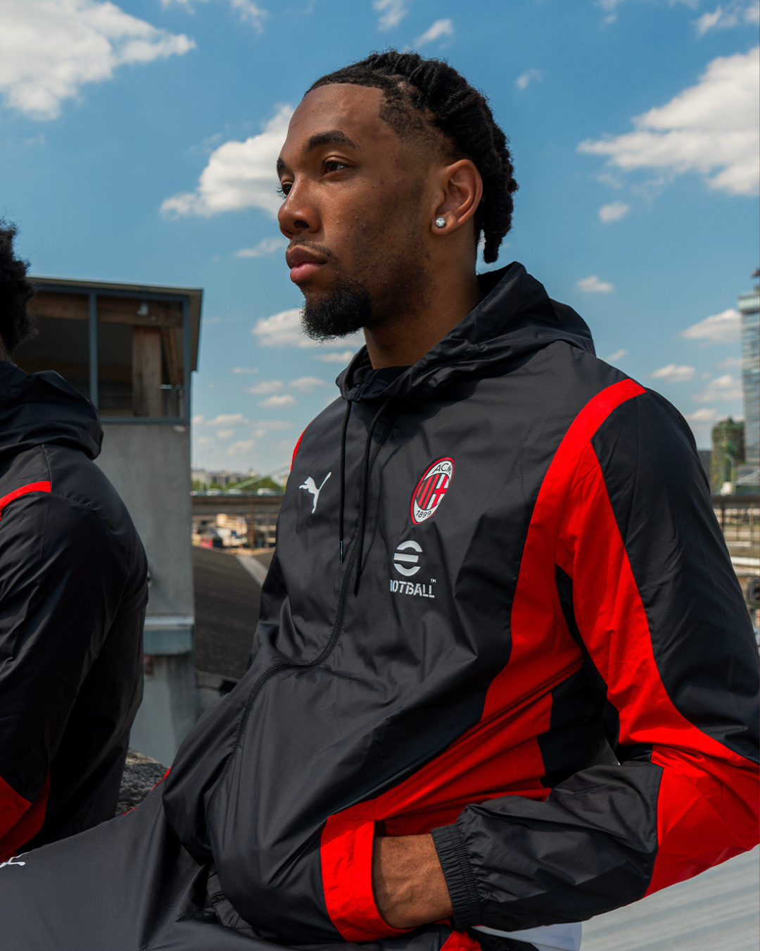 AC Milan Track Jacket - Black/Red