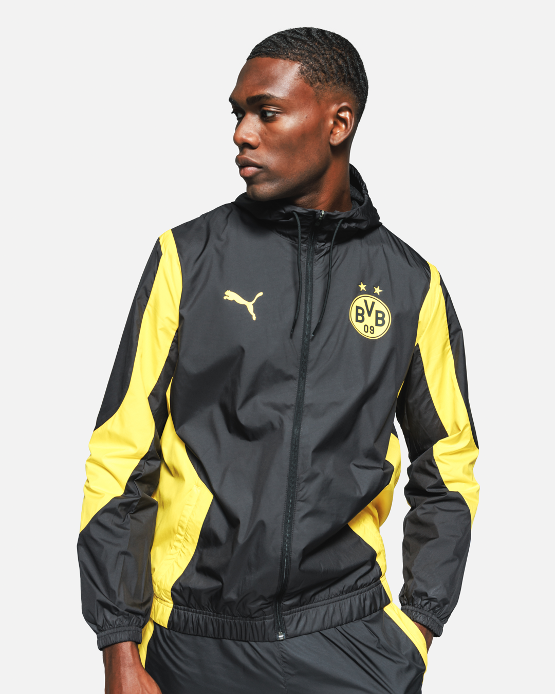 Veste de survêtement Dortmund 2023/2024 - Noir/Jaune