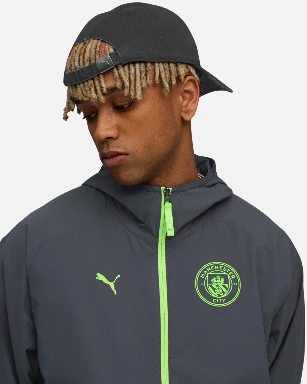 Veste de survêtement Manchester City 2025/2026 - Gris/Jaune