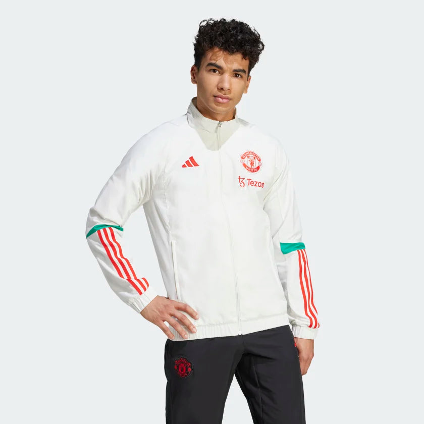 Manchester United 2023/2024 Trainingsjacke – Weiß/Rot/Grün