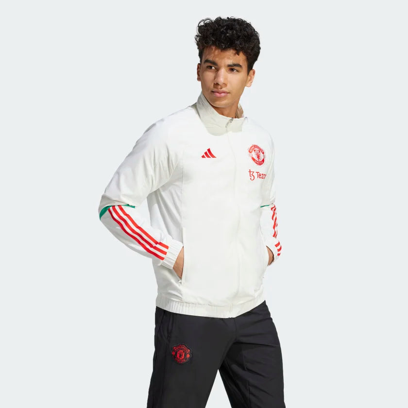 Veste de survêtement Manchester United 2023/2024 - Blanc/Rouge/Vert