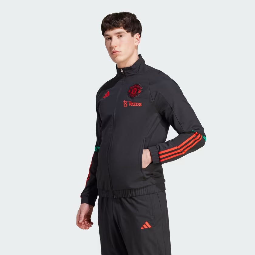 Veste de survêtement Manchester United 2023/2024 - Noir/Rouge/Vert