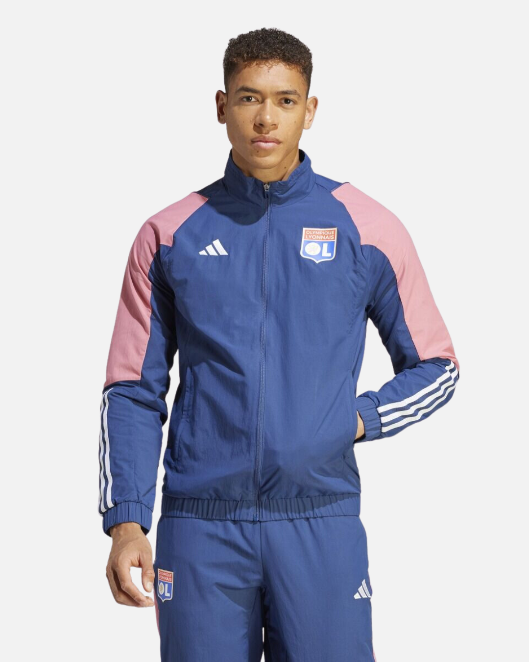 Adidas jacke blau pink sales