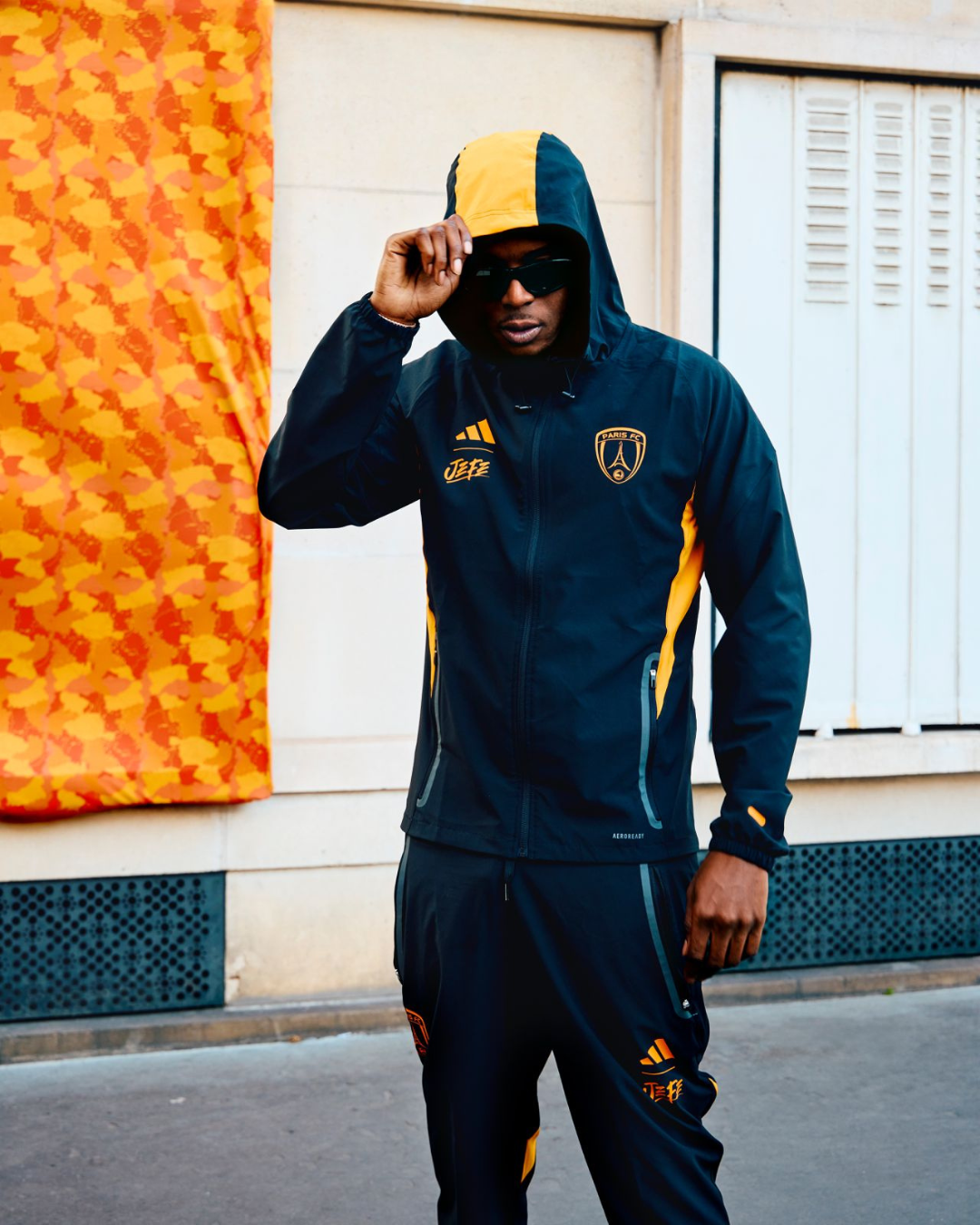 Paris FC x Jefe Track Jacket - Black/Orange