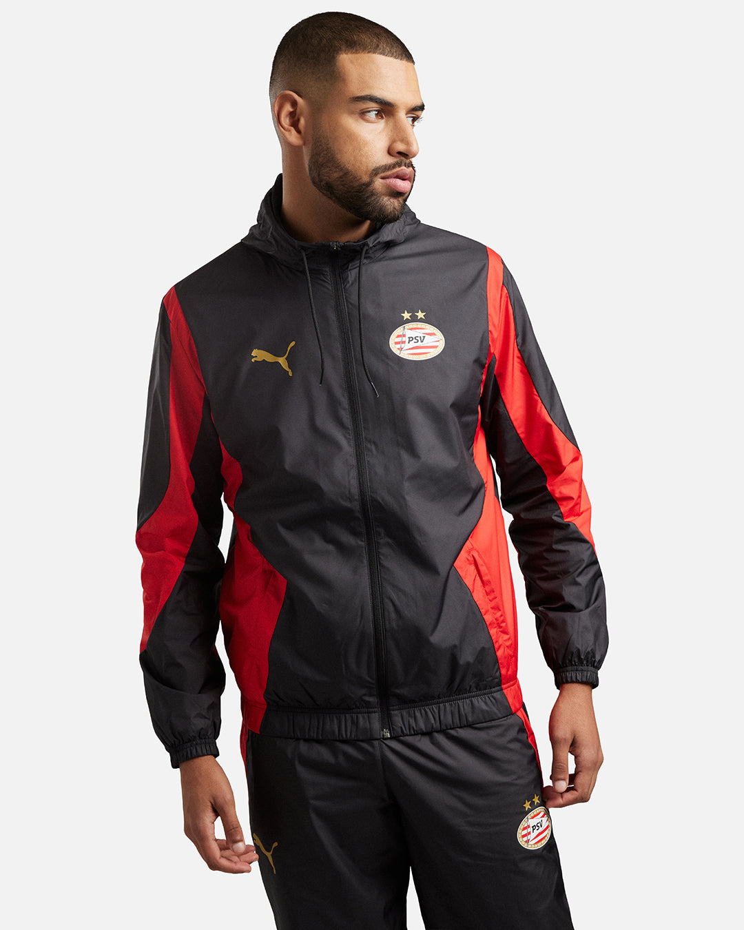 Veste de survêtement PSV Eindhoven 2023/2024 - Noir/Rouge