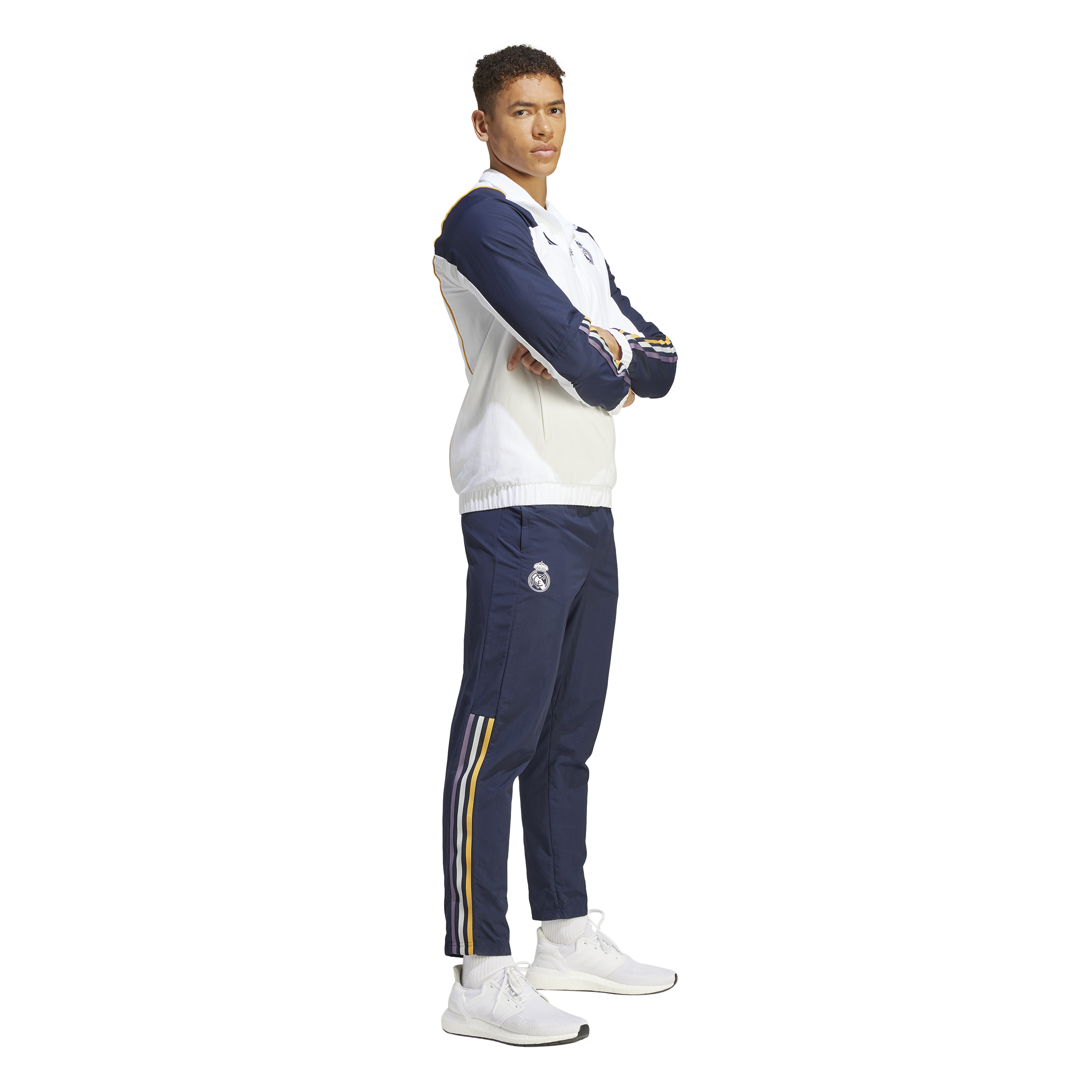 Real Madrid 2023/2024 Trainingsjacke – Weiß/Blau/Gelb