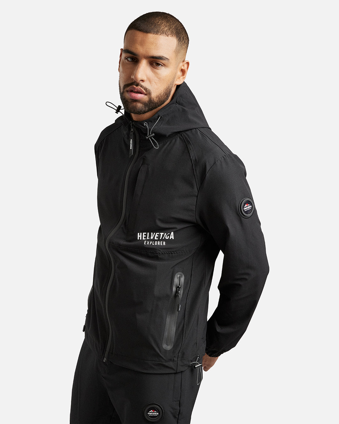 Chaqueta de entrenamiento Helvetica Manday - Negro