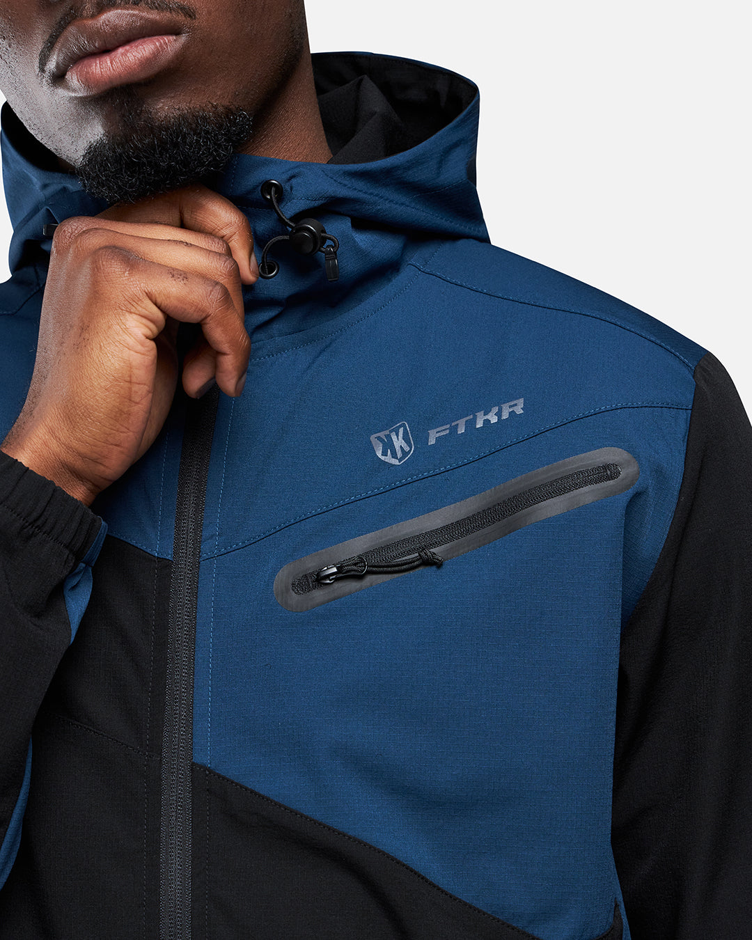 Chaqueta con capucha FK - Azul/Negro