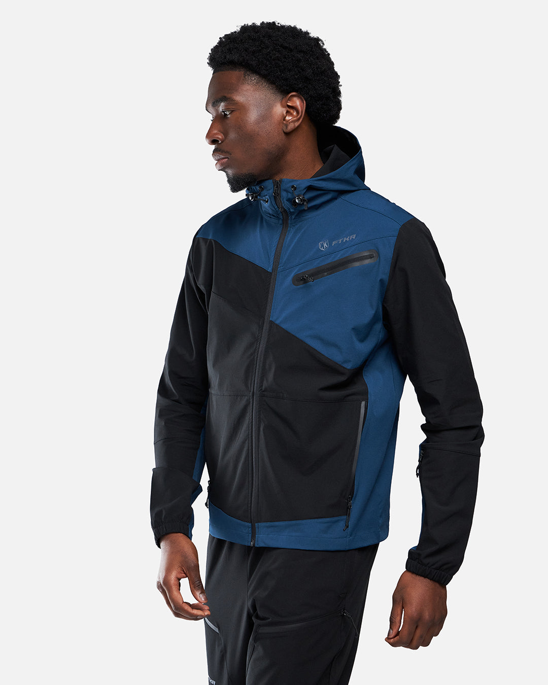 Chaqueta con capucha FK - Azul/Negro