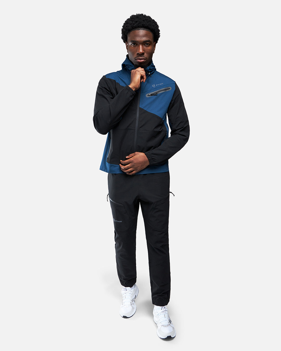 Chaqueta con capucha FK - Azul/Negro