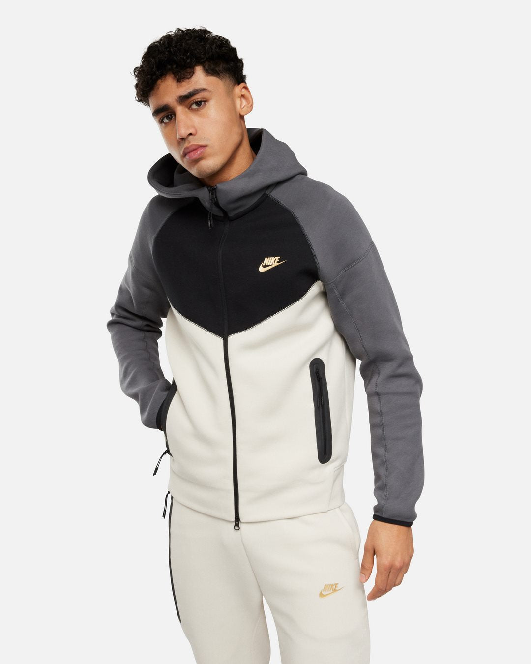 Veste Nike Tech Fleece -  Beige/Gris/Noir