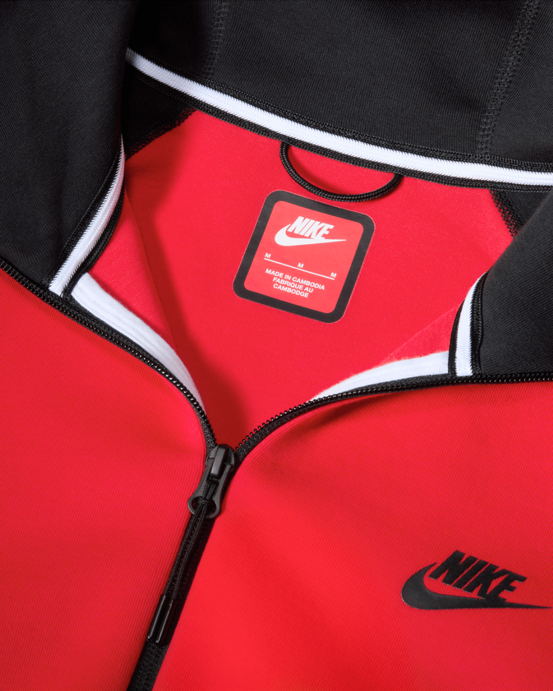 Veste Nike Tech Fleece - Blanc/Noir/Rouge