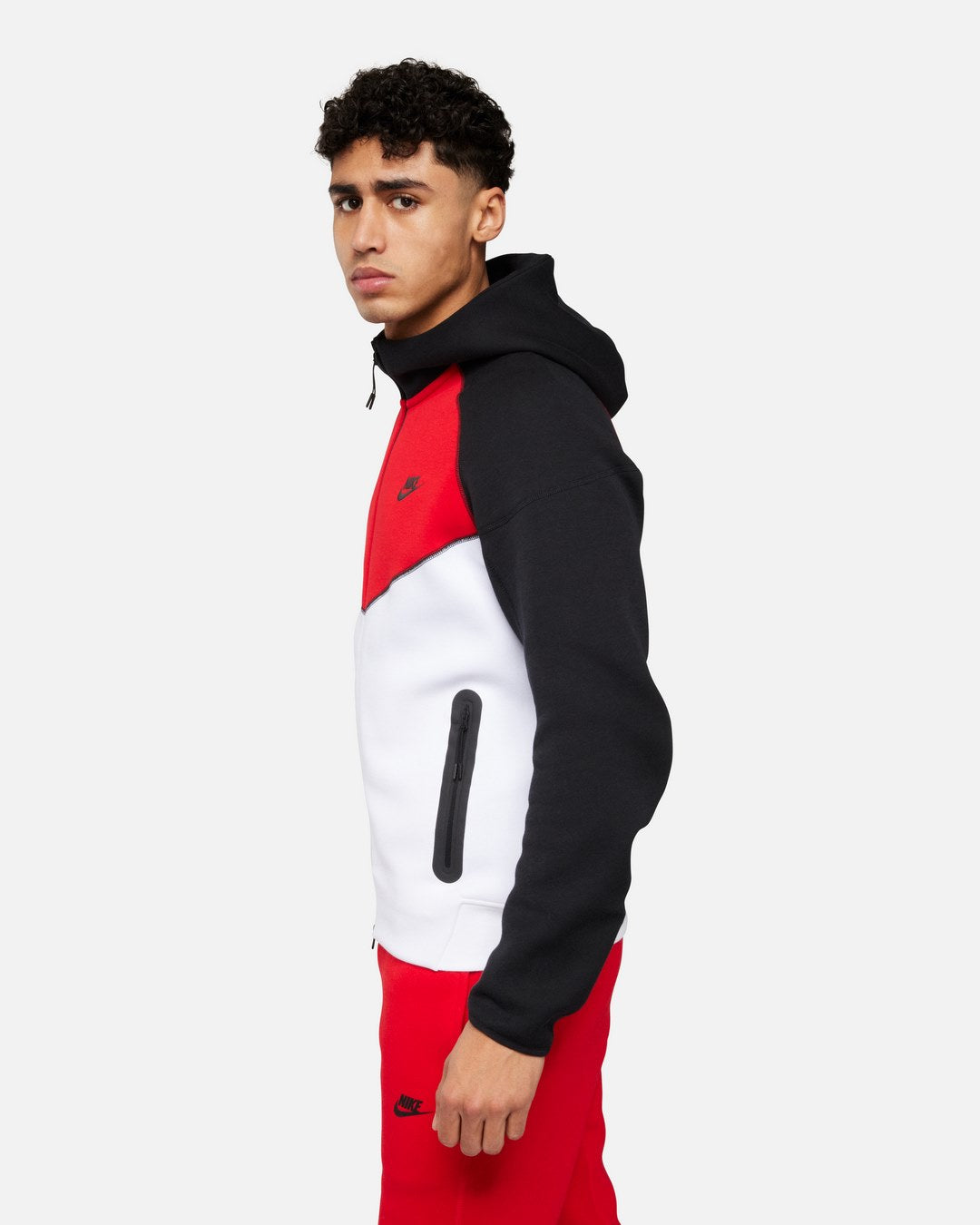 Veste Nike Tech Fleece - Blanc/Noir/Rouge