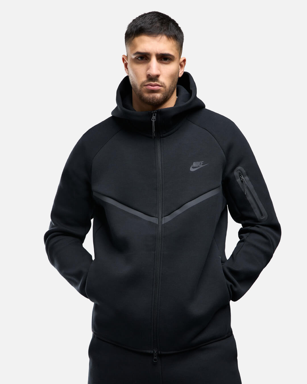 Giacca Nike Tech Fleece Windrunner Nero – Footkorner - Main Image