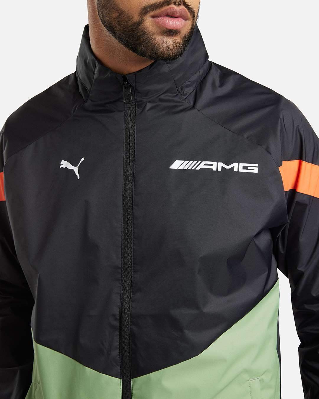 Chaqueta Puma Mercedes AMG - Negro/Verde/Naranja