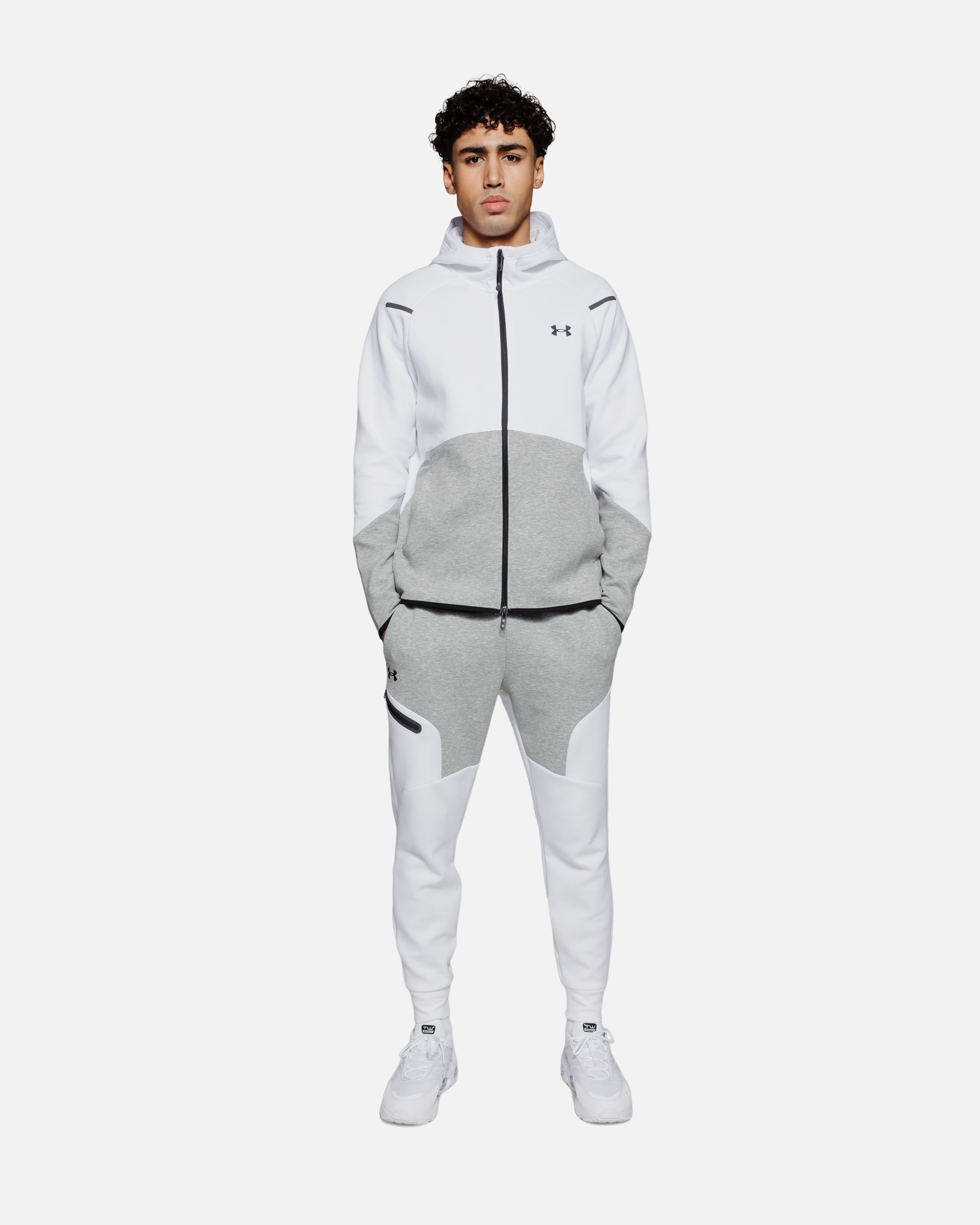 Chaqueta Under Armour Unstoppable Fleece - Gris/Blanco