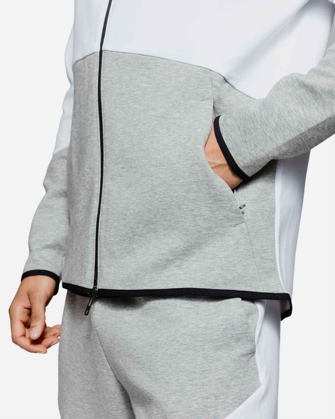 Chaqueta Under Armour Unstoppable Fleece - Gris/Blanco