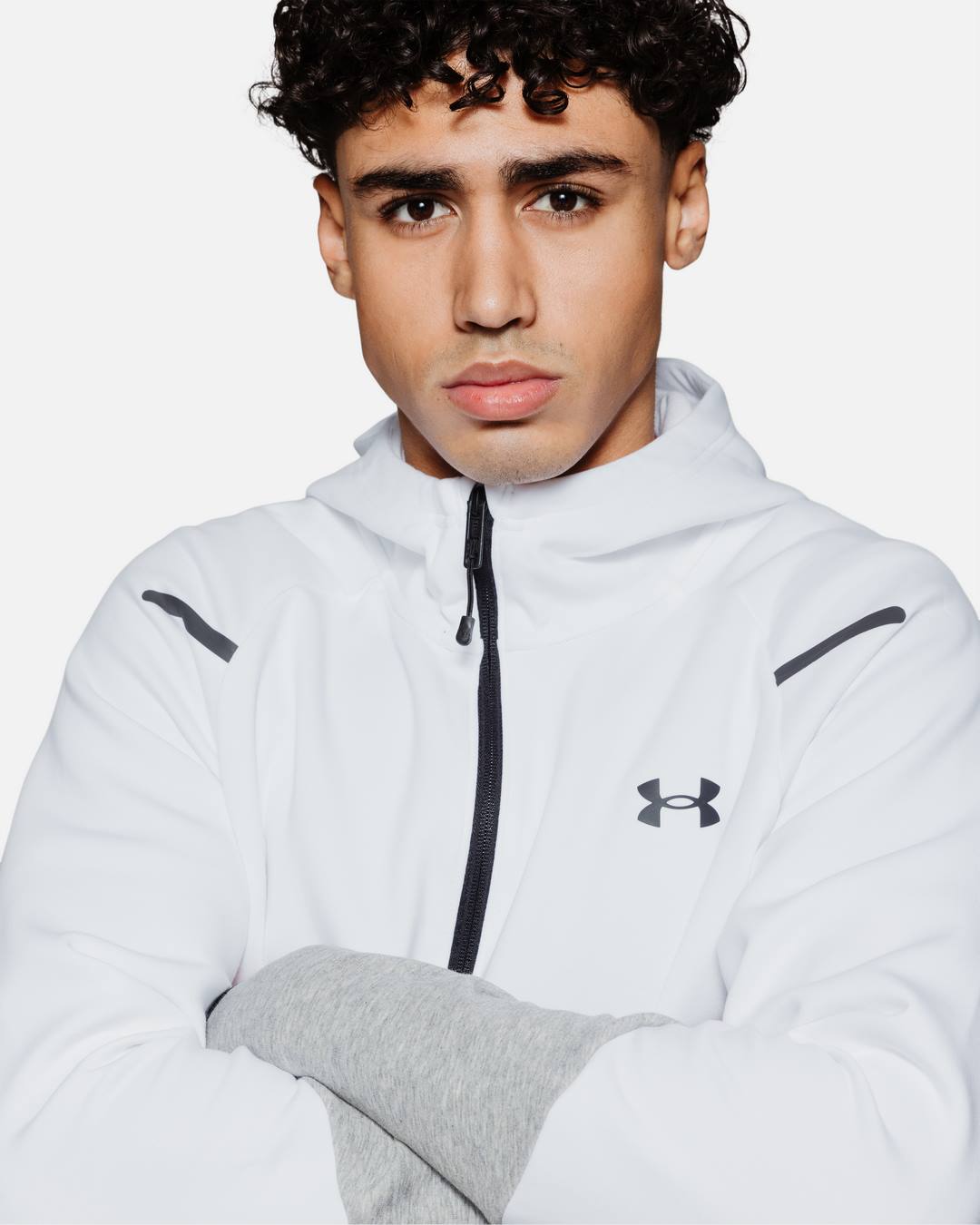 Chaqueta Under Armour Unstoppable Fleece - Gris/Blanco