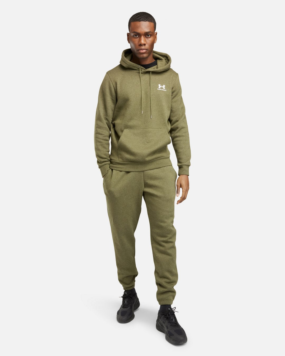 Sudadera con capucha Under Armour Essential Fleece - Caqui