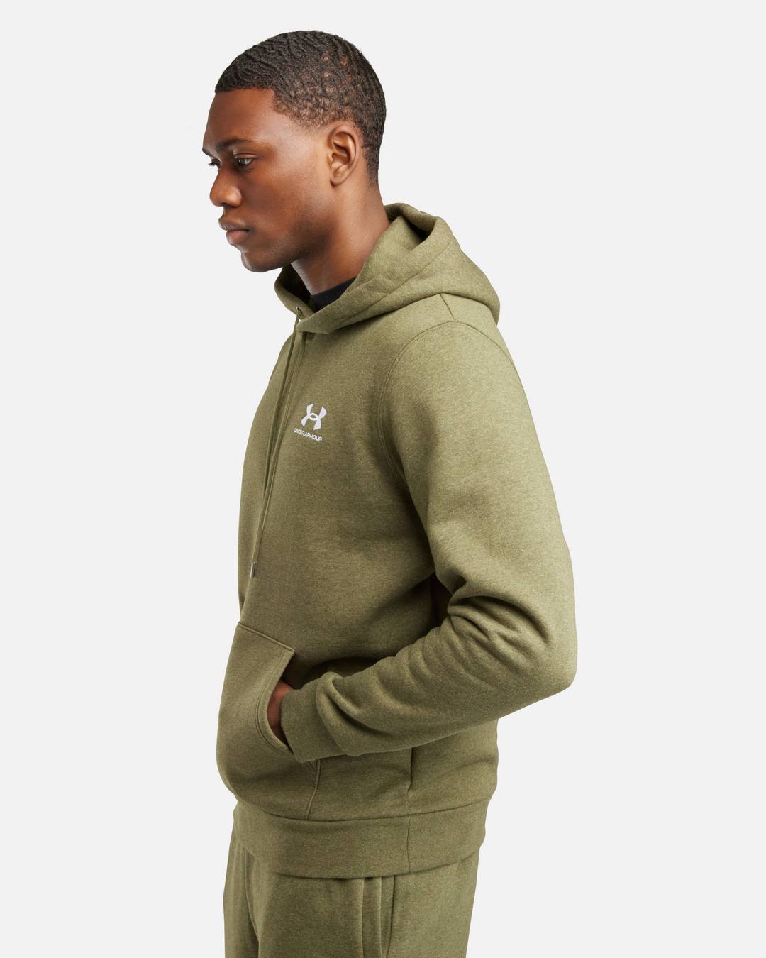 Sudadera con capucha Under Armour Essential Fleece - Caqui