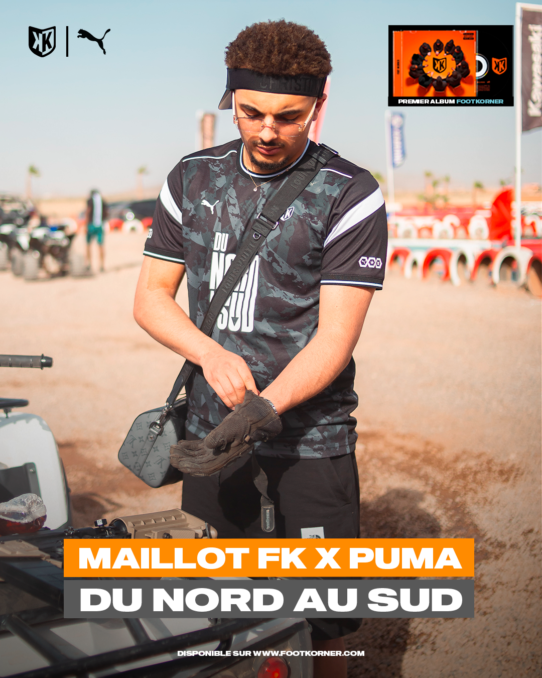 Camiseta FK x Puma Du Nord Au Sud - Negro