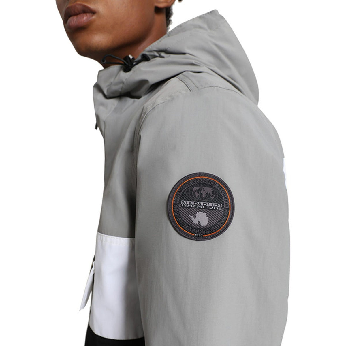 Napapijri Rainforest Block Anorak - Grey/Black/White