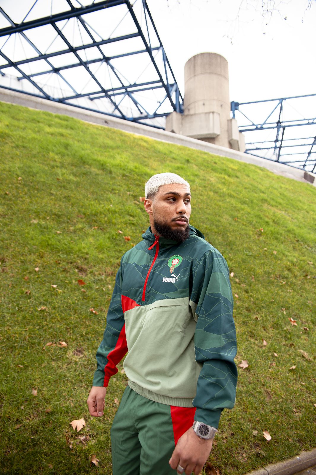 Veste coupe-Vent Maroc 2023 - Vert/Rouge