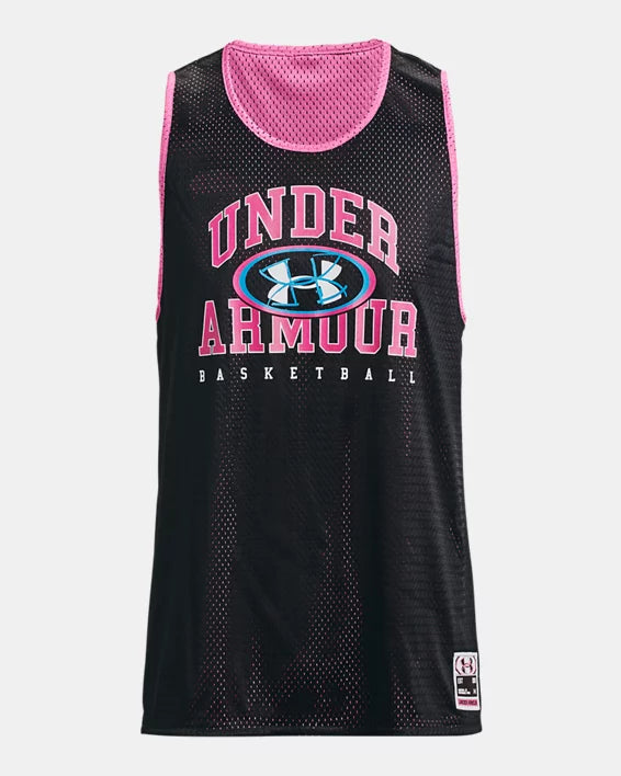 Under Armor Baseline Reversible Tank Top - Black/Pink