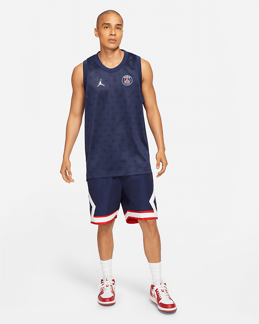 PSG x Jordan Mesh Tank Top 2021/2022 – Blau
