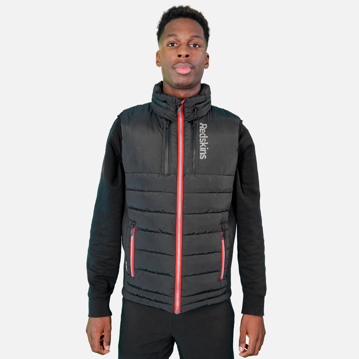 Redskins Devon Swell Gilet - Black/Red
