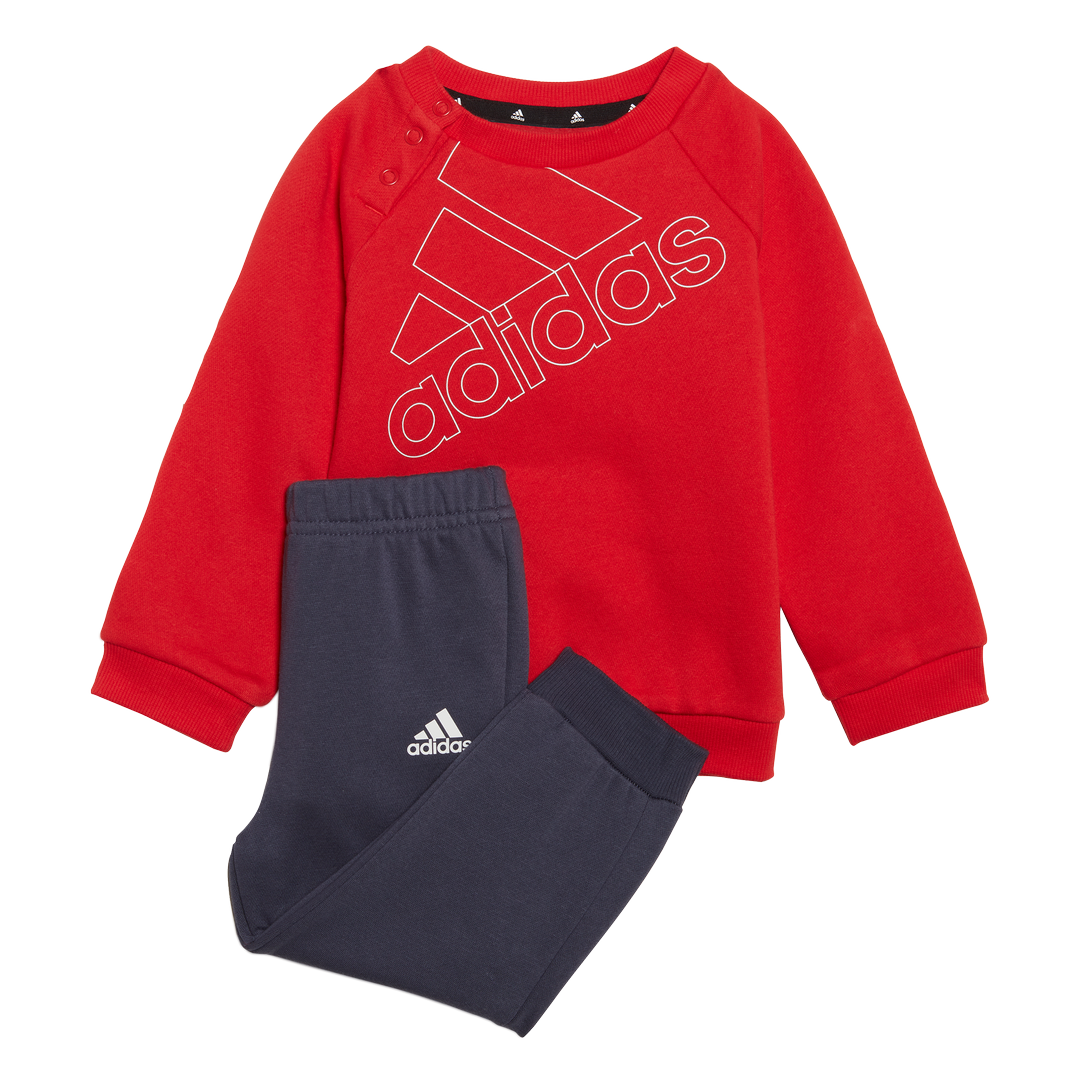 Baby Adidas I Bos Logo Tracksuit Set - Grey/Red – Footkorner