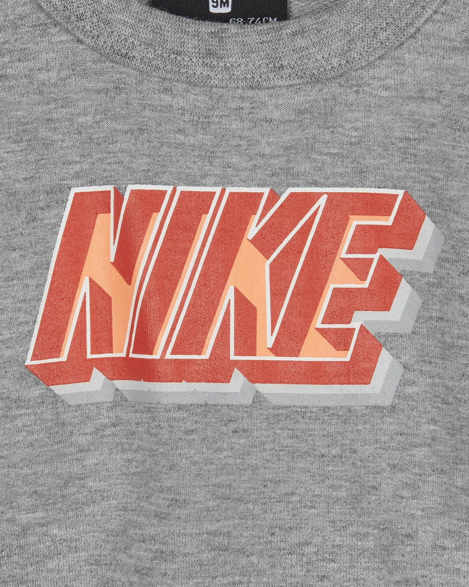 Completo body/calze neonato Nike Sportswear - grigio/arancione