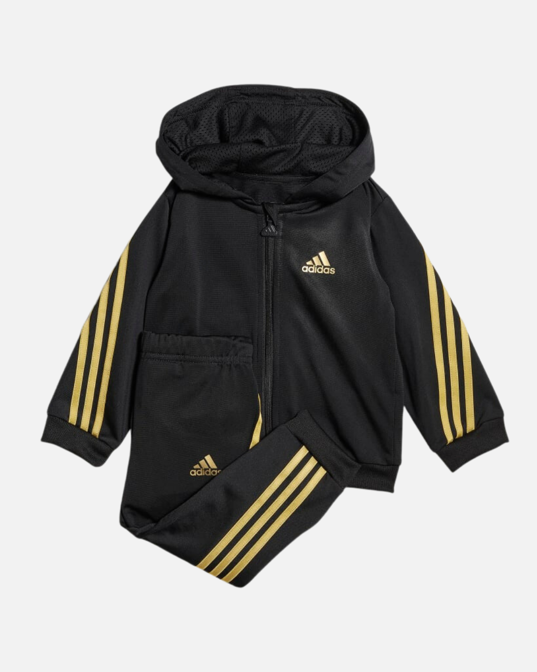 Tuta adidas top nera e gialla