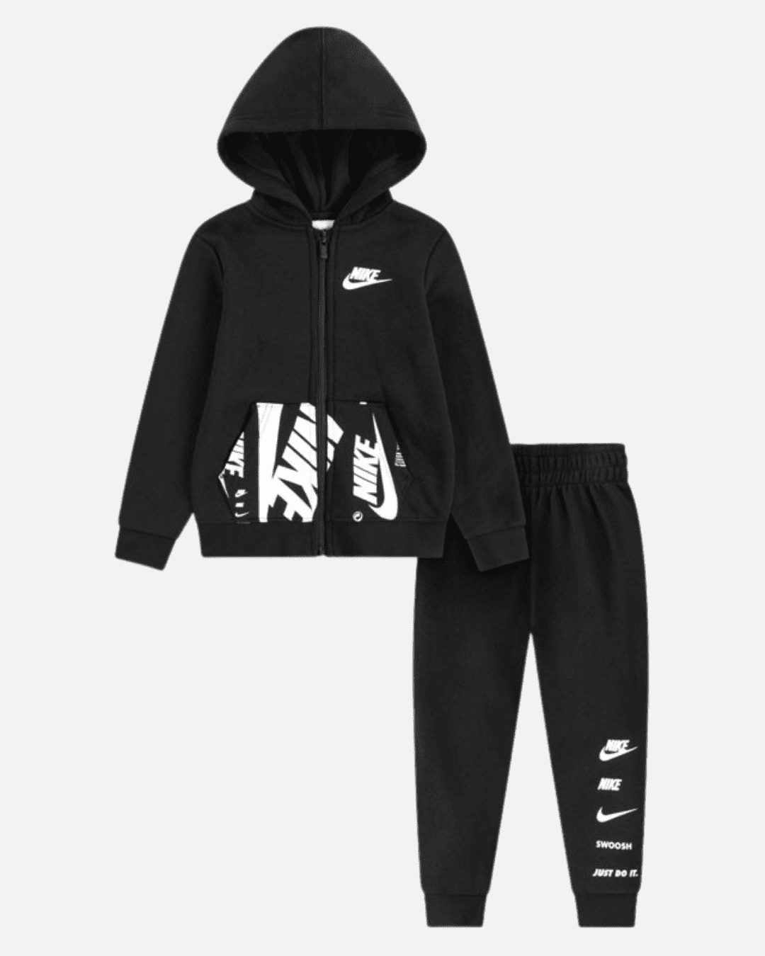 Ensemble survêtement Nike FLC PO & Jogger Bébé - Noir