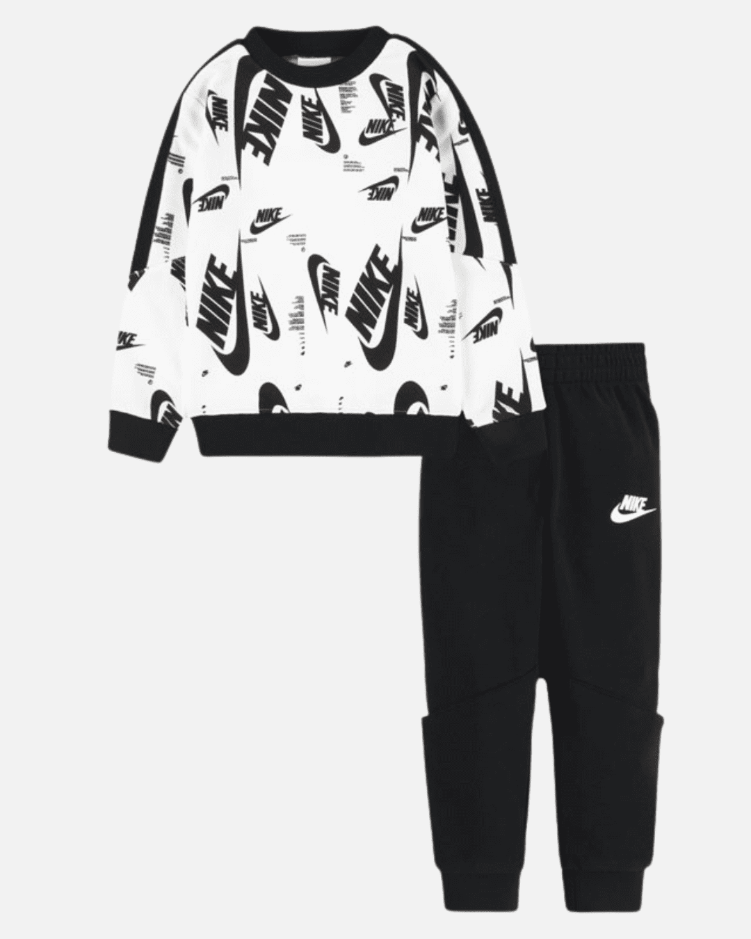 Nike T-Shirt Futura - Blanc/Noir Enfant Manches Longues