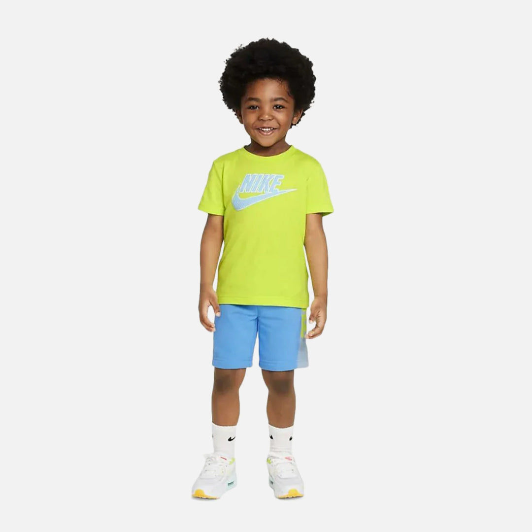 Ensemble T-shirt/Short Nike Bébé - Jaune/Bleu