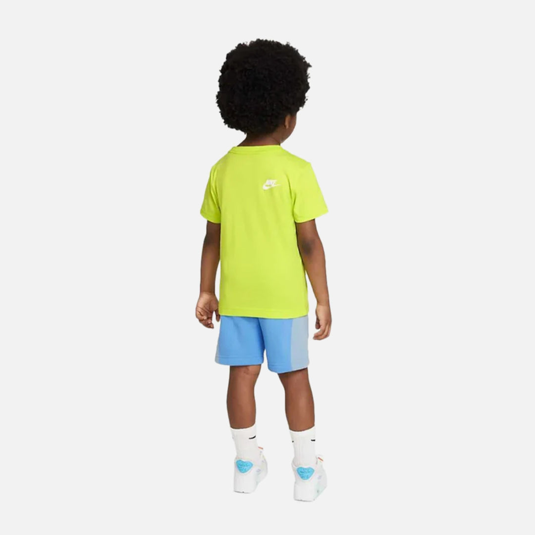 Ensemble T-shirt/Short Nike Bébé - Jaune/Bleu
