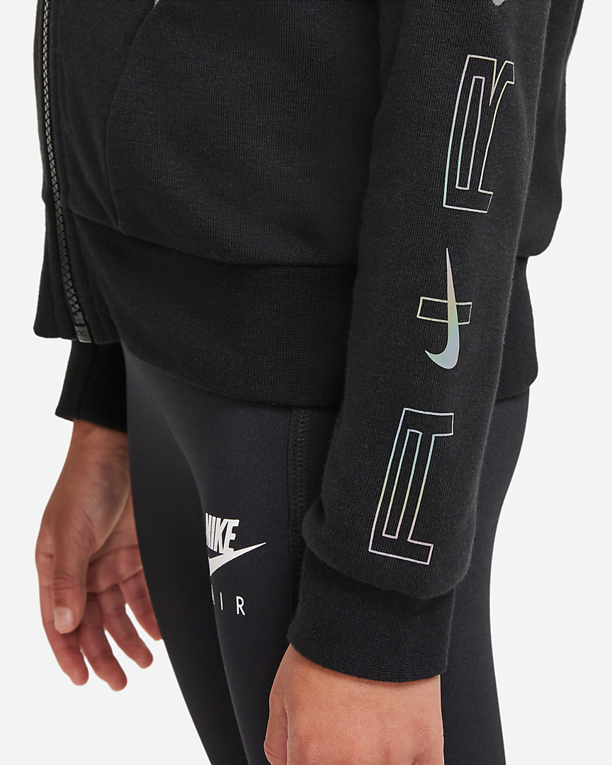 Nike sportswear Kids Girls Hooded Jacket/Leggings Set - Black/Grey