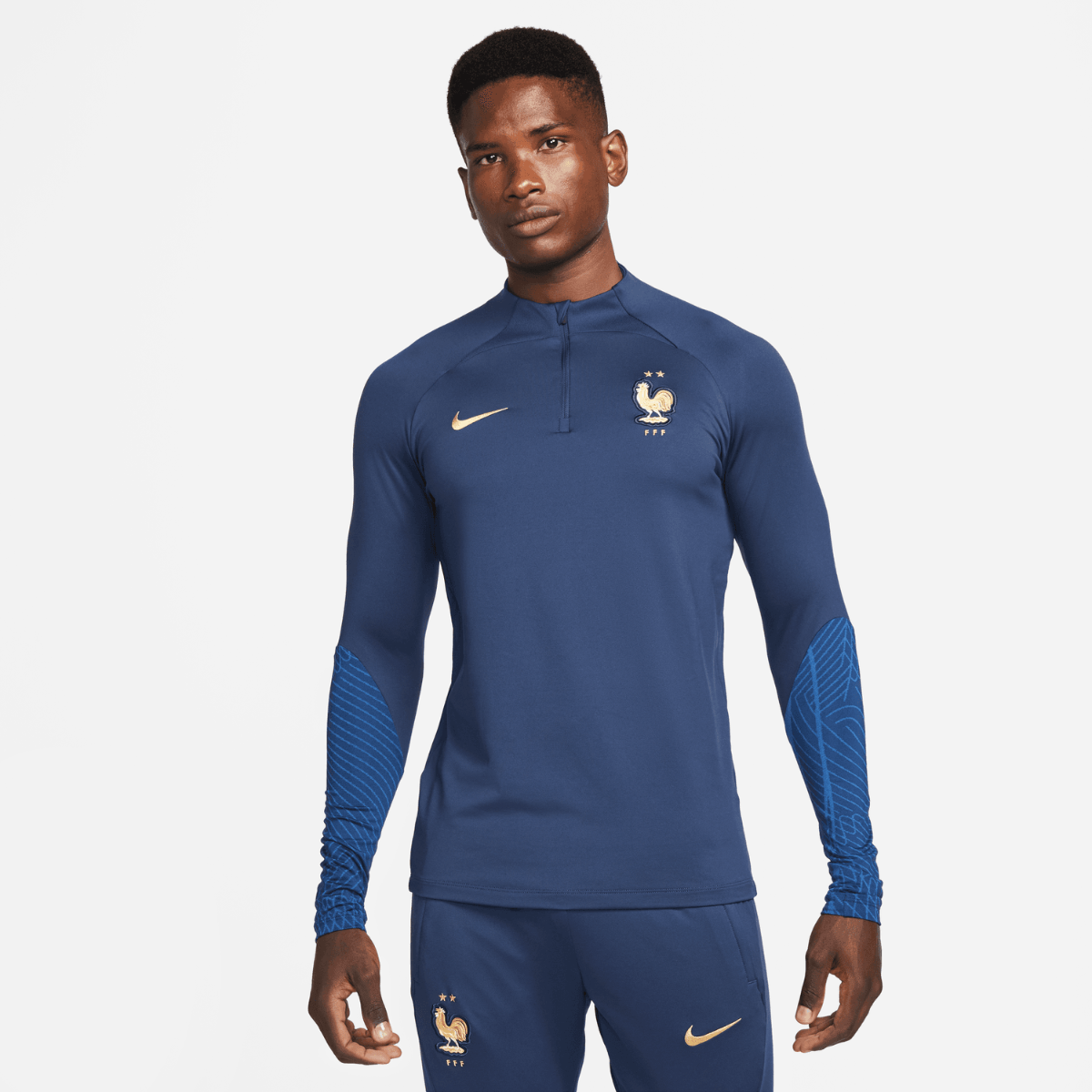 Maillot d'entrainement Equipe de France Junior 2022 - Bleu/Or